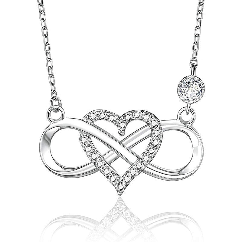 Fashion Jewelry  Silver  Heart shaped Necklace for Women